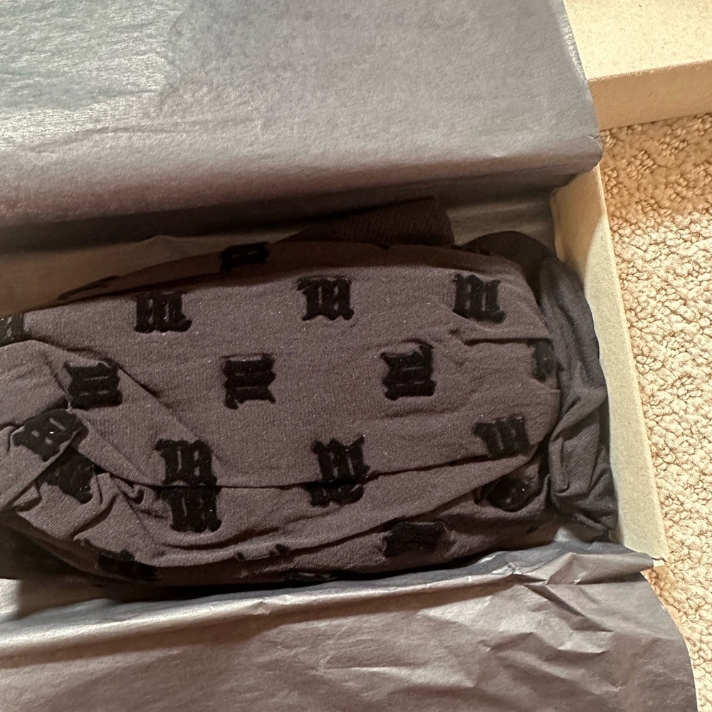 Black Velvet Monogram Women's Hosiery Socks